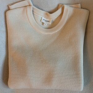 Sezane Octobre Editions men’s 100% wool Cream sweater, size L